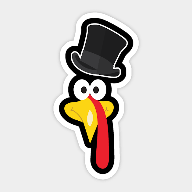 Gobble Funny Turkey Thanksgiving I Cool Feast Day Sticker by 2blackcherries